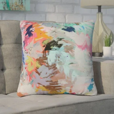 Deny Designs Kent Throw Pillow In Blue;brown;yellow;pink;orange;purple