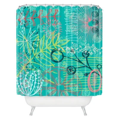 Deny Designs Kerrie Satava Summer Burst Single Shower Curtain