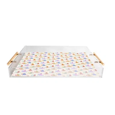 Deny Designs Krissymast Beach Chair Dogs Acrylic Tray In Multi