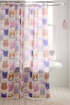 Deny Designs Krissymast For Deny Cats In Purple And Brown Shower Curtain In Purple At Urban Outfitters In Purple