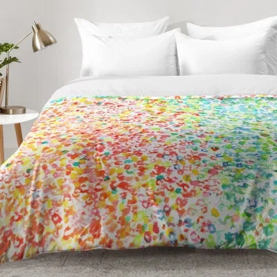 Deny Designs Laura Trevey Colors Comforter Set In Green,yellow