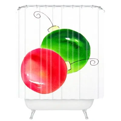Deny Designs Laura Trevey Deck The Halls Single Shower Curtain