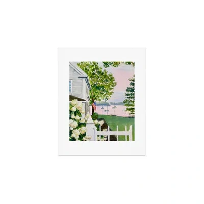 Deny Designs Laura Trevey New England Hydrangea Art Print - Unframed In Green
