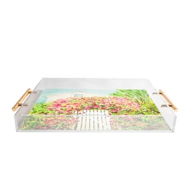 Deny Designs Laura Trevey Palm Beach Living Acrylic Tray In Green