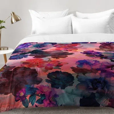 Deny Designs Le Fleur Comforter Set In Pink