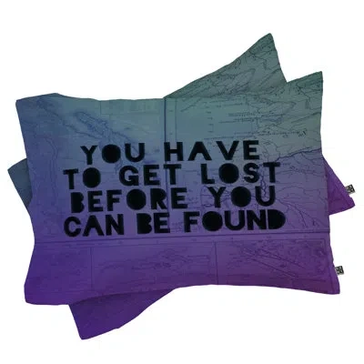 Deny Designs Leah Flores Lost X Found Pillowcase In Purple