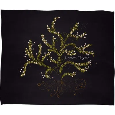 Deny Designs Lemon Thyme Throw In Black;green
