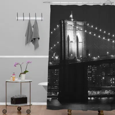 Deny Designs Leonidas Oxby Brooklyn Bridge 125 Single Shower Curtain