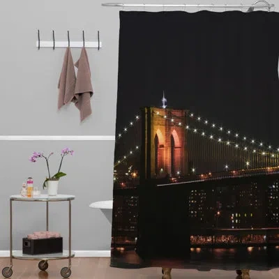 Deny Designs Leonidas Oxby Brooklyn Bridge 2 Single Shower Curtain