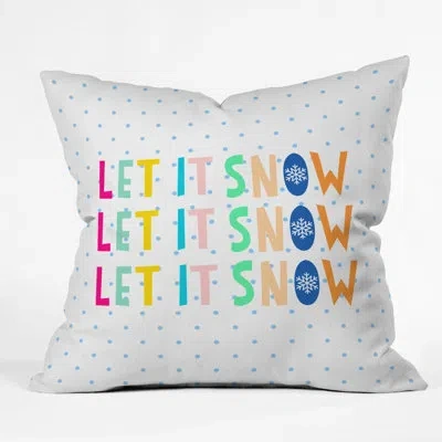 Deny Designs Let It Snow Polka Dots Indoor/outdoor Throw Pillow