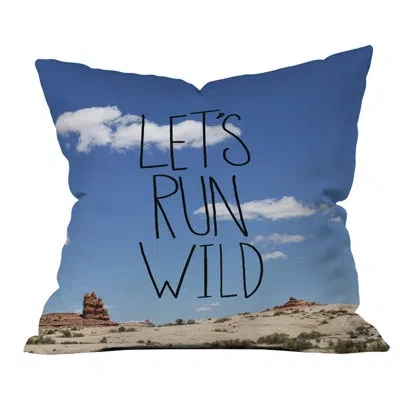 Deny Designs Let's Run Wild X Moab Outdoor Throw Pillow