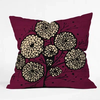 Deny Designs Letters And Flowers Throw Pillow