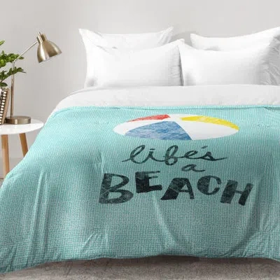 Deny Designs Lifes A Beach Comforter Set In Blue