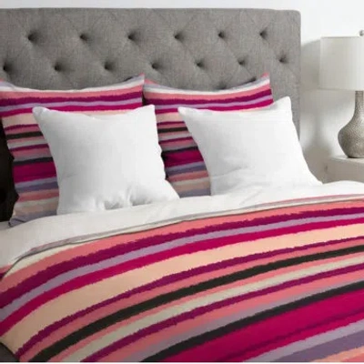 Deny Designs Lightweight Duvet Cover In Red,pink,purple