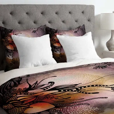 Deny Designs Lightweight Rain Duvet Cover In Purple