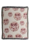 Deny Designs Lindsay Kay Disco Balls Fringe Throw Blanket In Sand