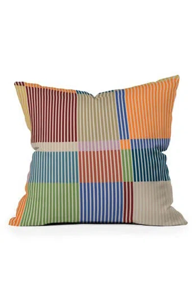 Deny Designs Linear Bauhaus Pattern Accent Pillow In Multi