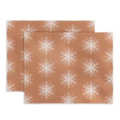 Deny Designs Lisa Argyropoulos 4 Piece Cotton Placemat Set In Brown