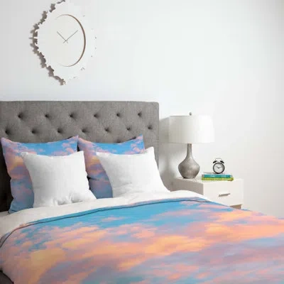 Deny Designs Lisa Argyropoulos Dream Beyond The Sky Lightweight Duvet Cover In Blue;orange