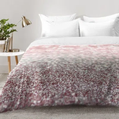 Deny Designs Lisa Argyropoulos Girly Snowfall Comforter Set In Pink