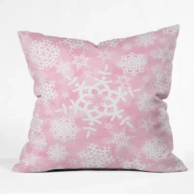 Deny Designs Lisa Argyropoulos Snow Flurries Throw Pillow In Pink