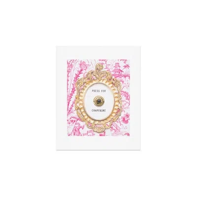 Deny Designs Lisa Golightly Press For Champagne Art Print - Unframed In Pink