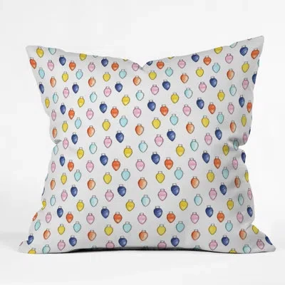 Deny Designs Little Arrow Co Watercolor Holiday Lights Euro Pillow
