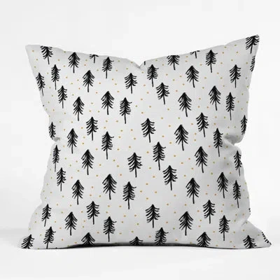 Deny Designs Little Arrow Co Winter Pines Euro Pillow