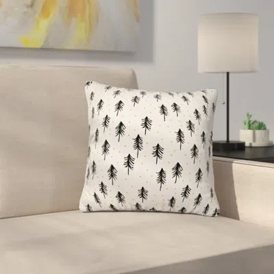 Deny Designs Little Arrow Co Winter Pines Throw Pillow