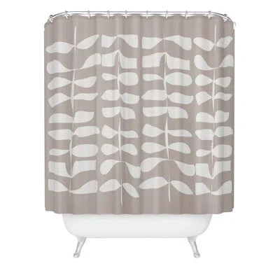 Deny Designs Little Arrow Design Co Branch Stripes Cream Shower Curtain In Beige Abstract
