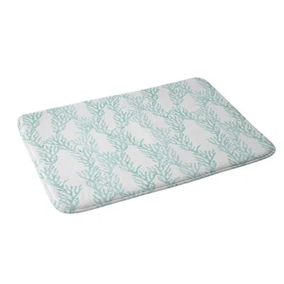 Deny Designs Little Arrow Design Co Coral In Seaglass Memory Foam Bath Mat