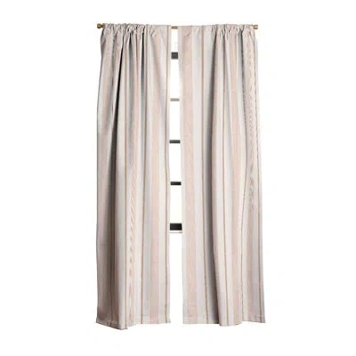 Deny Designs Little Arrow Design Co Ivy Stripes Blackout Curtain (1 Panel) In Cream