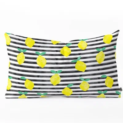 Deny Designs Little Arrow Design Co Summer Lemons Oblong Lumbar Pillow