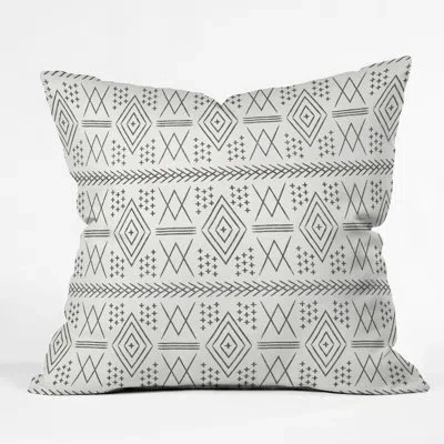 Deny Designs Little Arrow Design Co Vintage Moroccan Throw Pillow In Gray