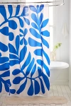 Deny Designs Little Dean For Deny Blue Foliage Shower Curtain In Blue At Urban Outfitters In Blue