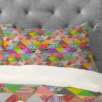 Deny Designs Lost In Pyramid Pillowcase In Blue;brown;green