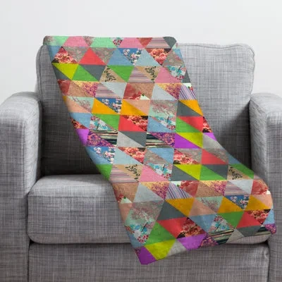 Deny Designs Lost In Pyramid Throw In Green;yellow