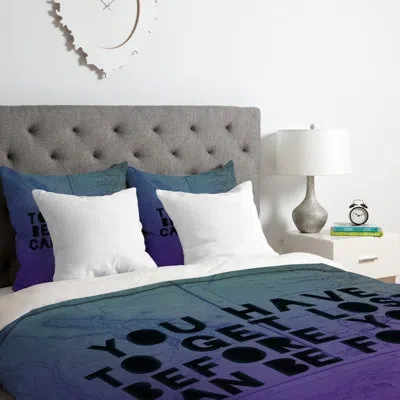 Deny Designs Lost X Found Duvet Cover Set In Purple
