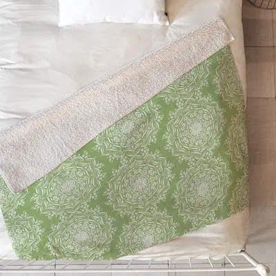 Deny Designs Lotus Blanket In Green