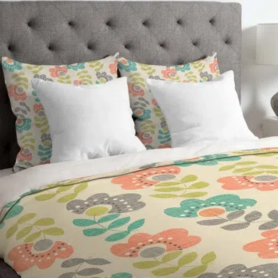 Deny Designs Lovisa Duvet Cover In Peach