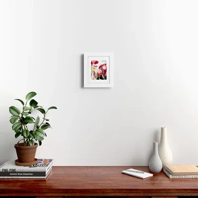 Deny Designs Lunetricotee Abstract Bloom I Framed Art Print In White