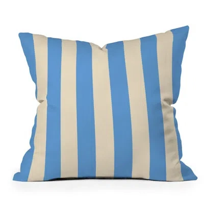 Deny Designs Lyman Creative Co Retro Coastal Blue And White Throw Pillow