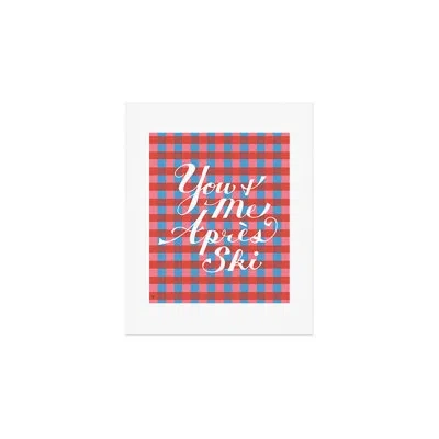 Deny Designs Lyman Creative Co You And Me Apres Ski In Plaid Art Print - Unframed In Blue