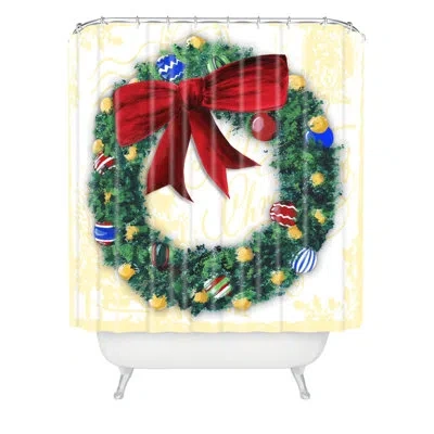 Deny Designs Madart Inc. Pine Wreath Single Shower Curtain