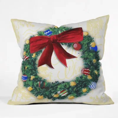 Deny Designs Madart Inc Pine Wreath Throw Pillow