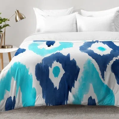Deny Designs Malibu Ikat Comforter Set In Blue