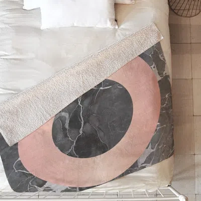 Deny Designs Marble Blanket In Gray