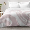 Deny Designs Marble Structure Comforter Set In Pink,white