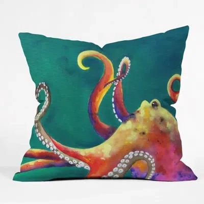 Deny Designs Mardi Gras Octopus Throw Pillow