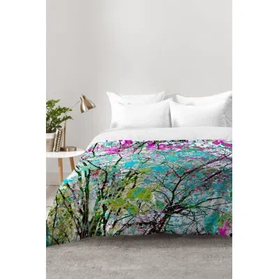 Deny Designs Mareike Boehmer Autumn Comforter Set In Blue,green,pink